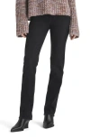 Rag & Bone Alex Worn Black High-rise Straight Jean In Worn Black
