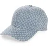 Rag & Bone Harlow Textured Denim Baseball Cap In Denim Tweed