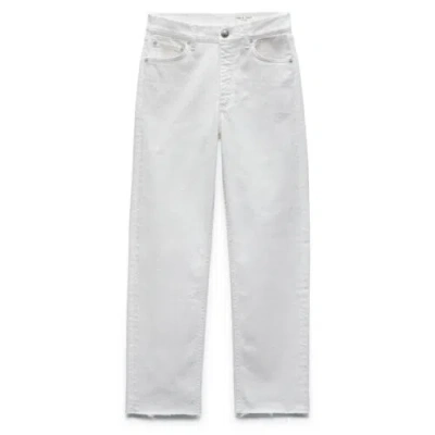 Pre-owned Rag & Bone Harlow Women Cotton Jeans Five-pocket Zipper Fly Optic White