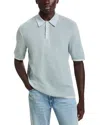 Rag & Bone Harvey Classic Fit Polo Shirt In Light Blue