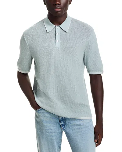 Rag & Bone Harvey Classic Fit Polo Shirt In Light Blue