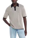 Rag & Bone Harvey Classic Fit Polo Shirt In Tan