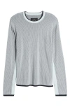 Rag & Bone Harvey Crewneck Cotton Sweater In Sky Blue