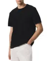 Rag & Bone Harvey Ringer Cotton Blend Mesh T-shirt In Black