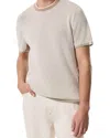 Rag & Bone Harvey Ringer Cotton Blend Mesh T-shirt In Light Beige
