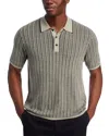 Rag & Bone Harvey Garment Dyed Polo In Gray