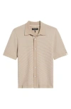 Rag & Bone Harvey Striped Cotton-blend Shirt In Light Beige