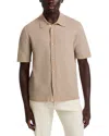 Rag & Bone Harvey Striped Cotton-blend Shirt In Light Beige