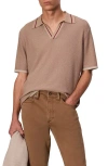 Rag & Bone Men's Hamlin Polo Shirt With Johnny Collar In Desert