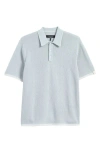 Rag & Bone Harvey Relaxed Polo In Light Blue