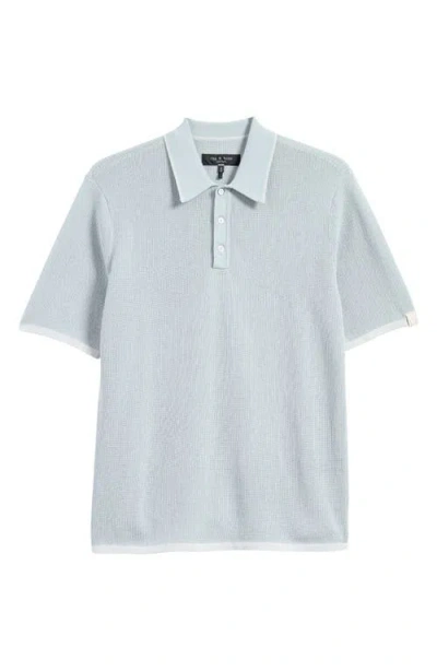 Rag & Bone Harvey Relaxed Polo In Light Blue