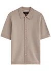 Rag & Bone Harvey Striped Cotton-blend Shirt In Beige