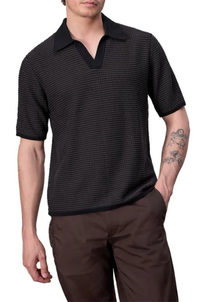 Rag & Bone Men's Hayes Short-sleeve Polo In Slate Brown