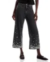 Rag & Bone Featherweight High-rise Wide-leg Embellished Jeans In Angelique With Jewels