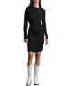 Rag & Bone Holly Wrap-effect Ruched Stretch-jersey Mini Dress