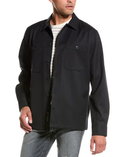 Rag & Bone Hyde Twill Wool-blend Shirt Jacket In Blue