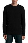Rag & Bone Icons Dexter Waffle-knit Cotton Sweater In Black
