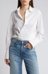 Rag & Bone Indiana Asymmetric Poplin Shirt In White