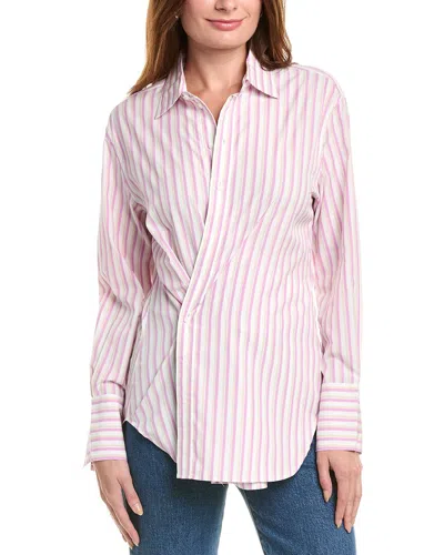Rag & Bone Indiana Stripe Shirt In Pink