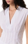 Rag & Bone Ines V-neck Poplin Top In White