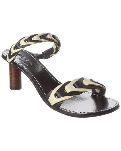 Rag & Bone Infinity Mid Leather Sandal In Black