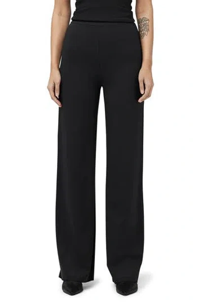 Rag & Bone Irina Pull-on Wide Leg Ponte Pants In Black