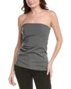 Rag & Bone Irina Shirred Strapless Top In Grey