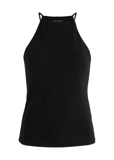 Rag & Bone Irina Square Neck Tank Top In Black