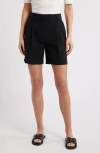 Rag & Bone Irina Wool Blend Shorts In Black