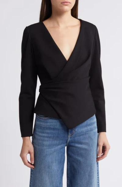 Rag & Bone Irina Wrap Top In Black