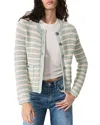 Rag & Bone Jace Stripe Cardigan In Green Multi