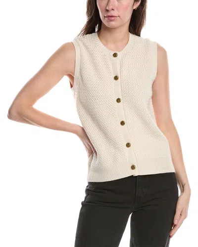 Rag & Bone Jax Sleeveless Wool-blend Cardigan In White