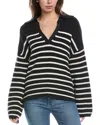 Rag & Bone Jen Polo Sweater In Black