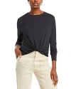 Rag & Bone Jenna Knot Hem Tee In Black