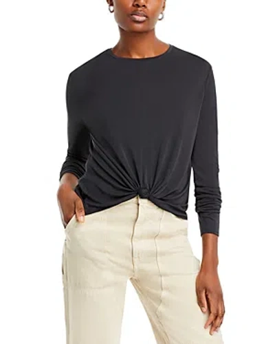 Rag & Bone Jenna Knot Hem Tee In Black