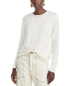 Rag & Bone Jenna Knotted Long Sleeve T-shirt In Ivory