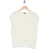 Rag & Bone Jenna Knotted Muscle Tee In Ivory