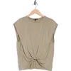 Rag & Bone Jenna Knotted Muscle Tee In Sage