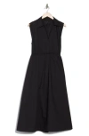 Rag & Bone Joan Sleeveless Poplin A-line Dress In Black