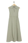Rag & Bone Joan Sleeveless Poplin A-line Dress In Moss