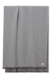 Rag & Bone Joni Stripe Wool Scarf In Medium Grey