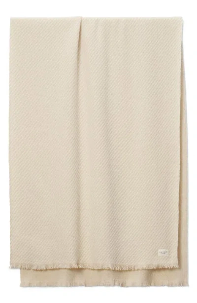 Rag & Bone Joni Stripe Wool Scarf In Oatmeal Ivory