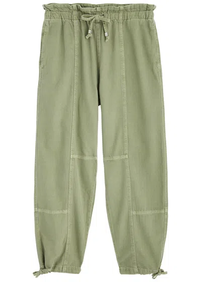 Rag & Bone Jordan Tapered Cotton-blend Trousers In Green