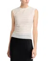 Rag & Bone Julia Textured Muscle Top In Ivory