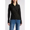 Rag & Bone Julia Long-sleeve Polo Top In Black