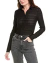 Rag & Bone Julia Polo Shirt In Black