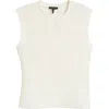 Rag & Bone Julia Textured Muscle Top In Ivory