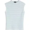 Rag & Bone Julia Textured Muscle Top In Ltblue