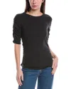 Rag & Bone Juliet Shirred T-shirt In Black