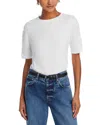 Rag & Bone Juliet Shirred Short-sleeve Tee In White